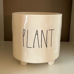 Rae Dunn "Plant" footed planter pot